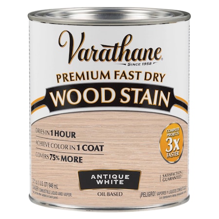 Varathane Premium Fast Dry Wood Stain, Antique White, 1 Qt 297424